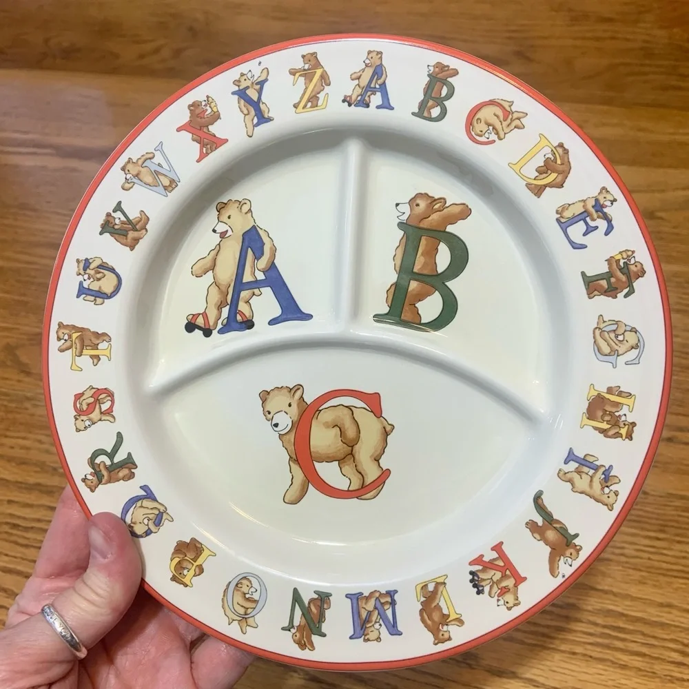 Vintage 1994 Tiffany & Co. Alphabet Bear Tableware Set